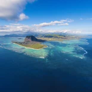 Île Maurice vue du ciel
